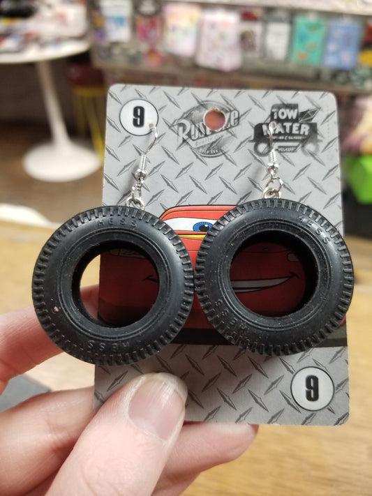 Tires EARRINGS by Skullduggery Studio