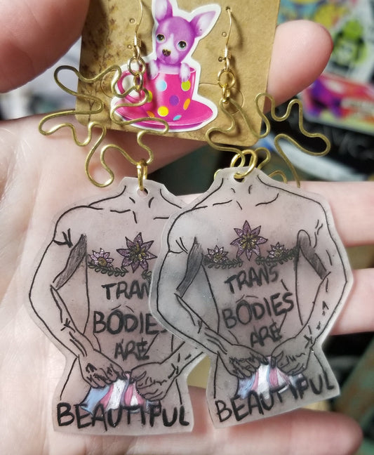 Trans Bodies Are Beautiful EARRINGS by ThEm's