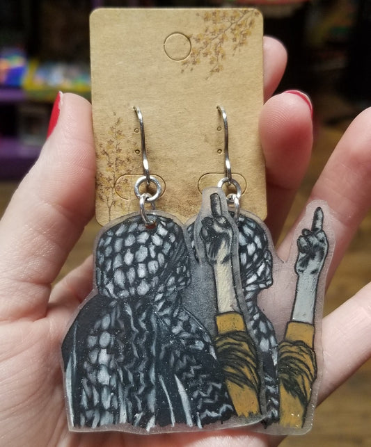100% DONATION From the River To The Sea The Finger EARRINGS by ThEm's