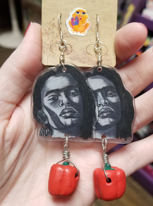 Artist w/ Peppers EARRINGS by ThEm's