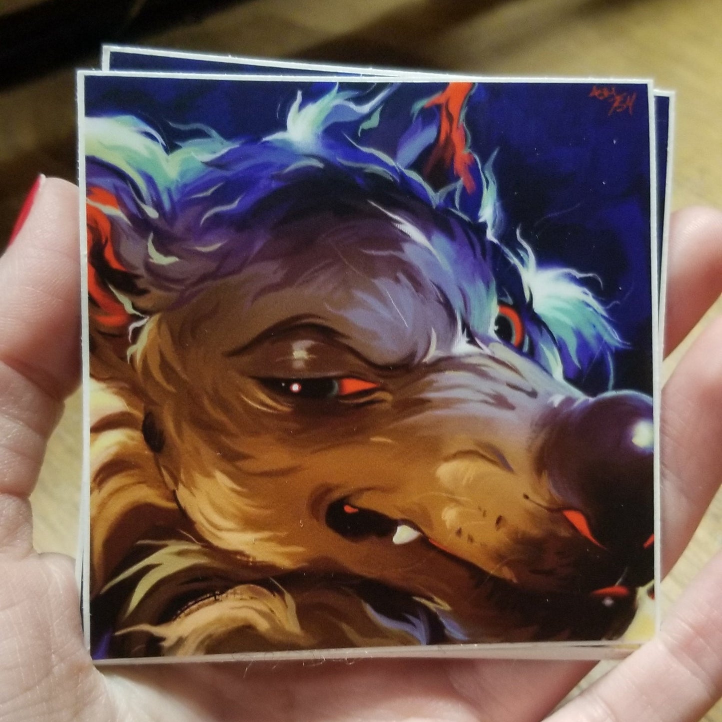 Smirking Wolf STICKER