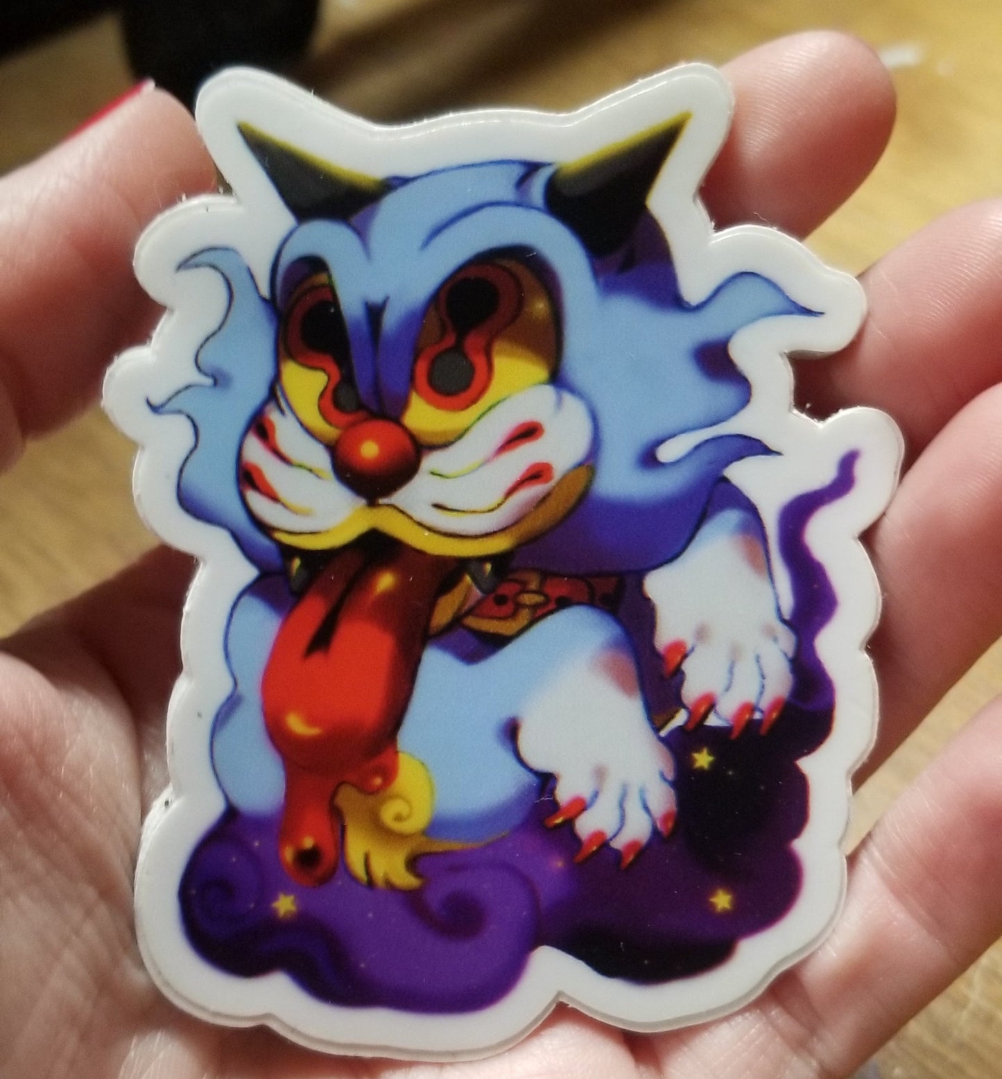 Red Nails Cat STICKER