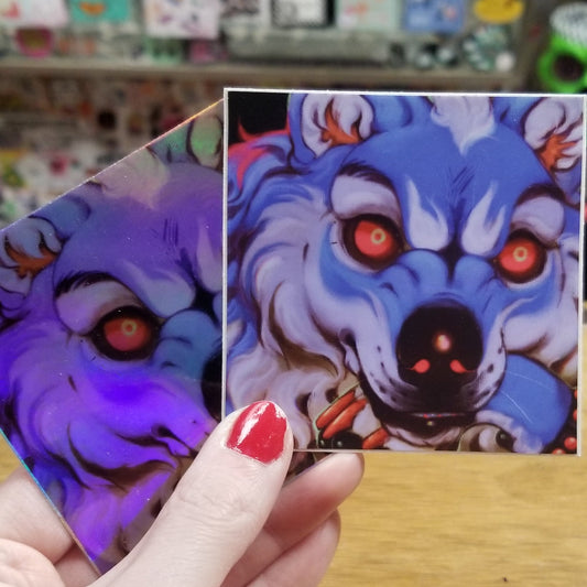 Red Eyed Wolf STICKER