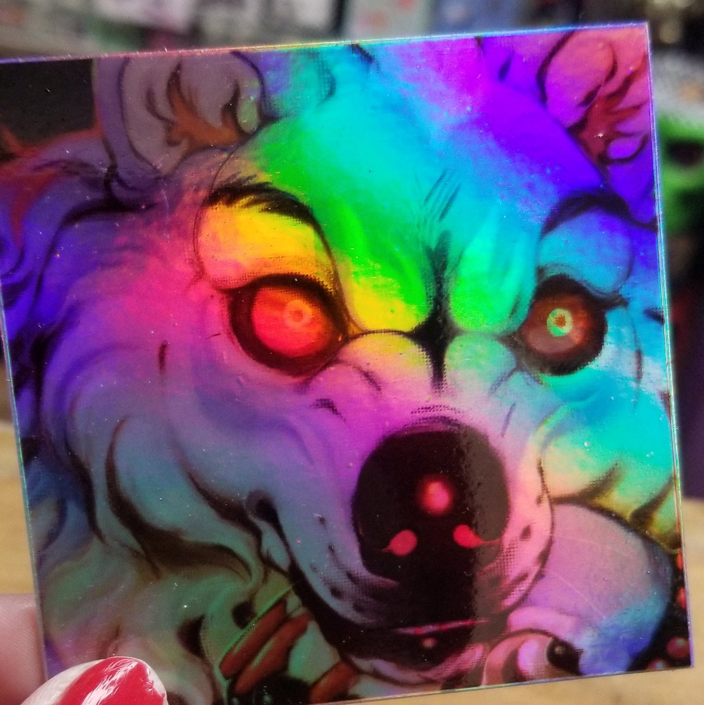 Red Eyed Wolf STICKER