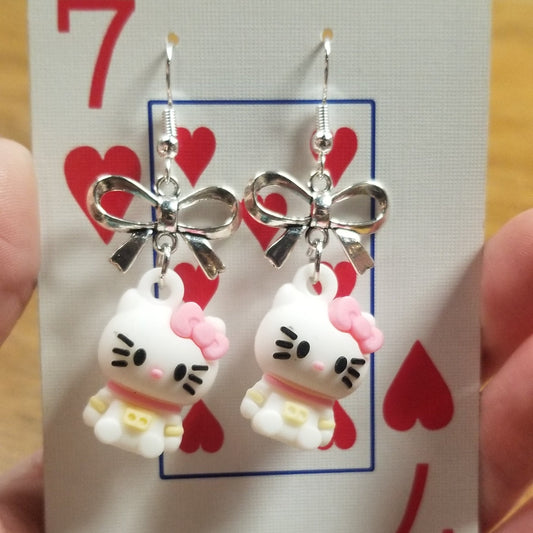 Hi Kitty EARRINGS by Skullduggery Studio