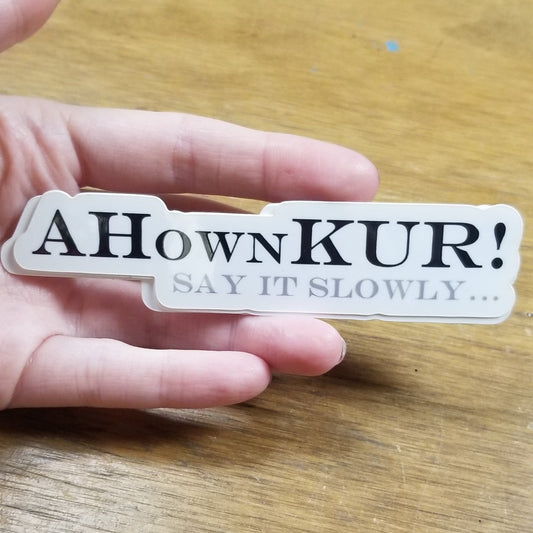 AHownKur  Say It Slowly STICKER