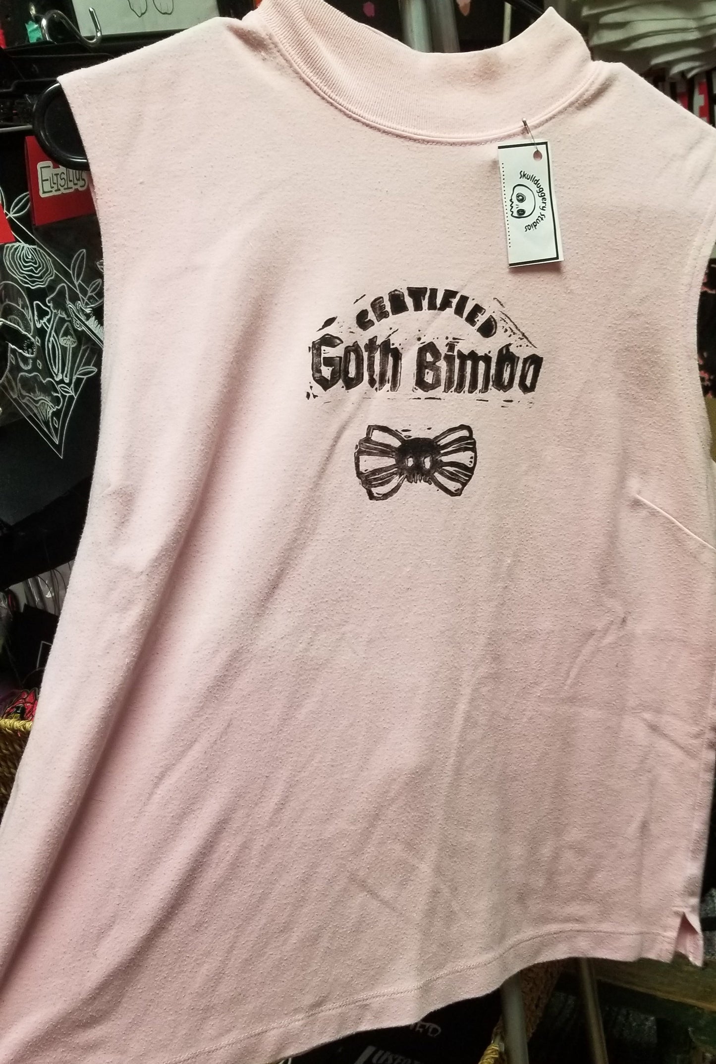 Certified Goth Bimbo Block Print Upcycled TANK TOP
