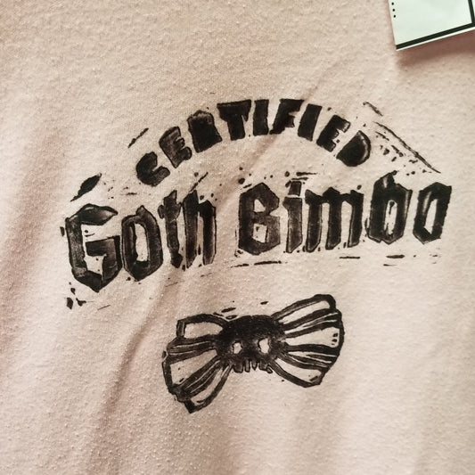 Certified Goth Bimbo Block Print Upcycled TANK TOP