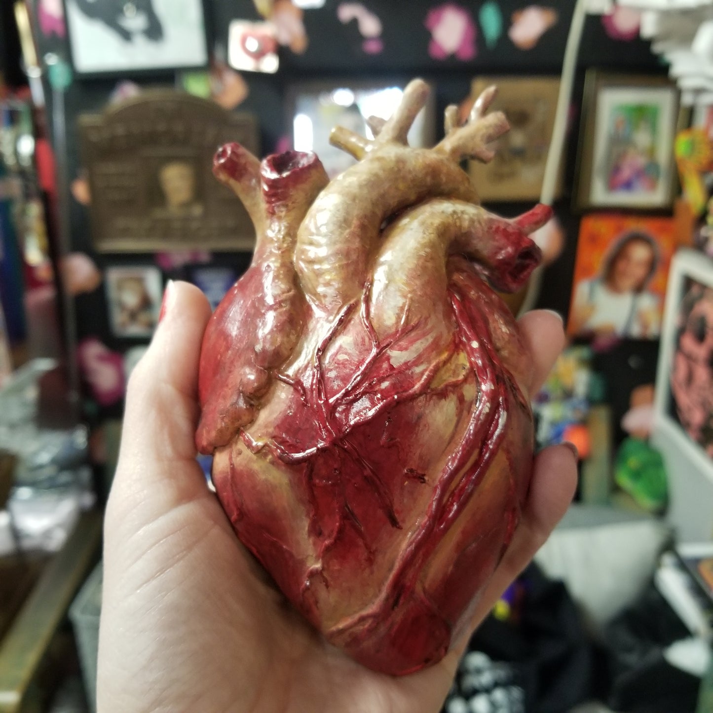 Hand Sculpted Anatomical Heart Wall Hanging