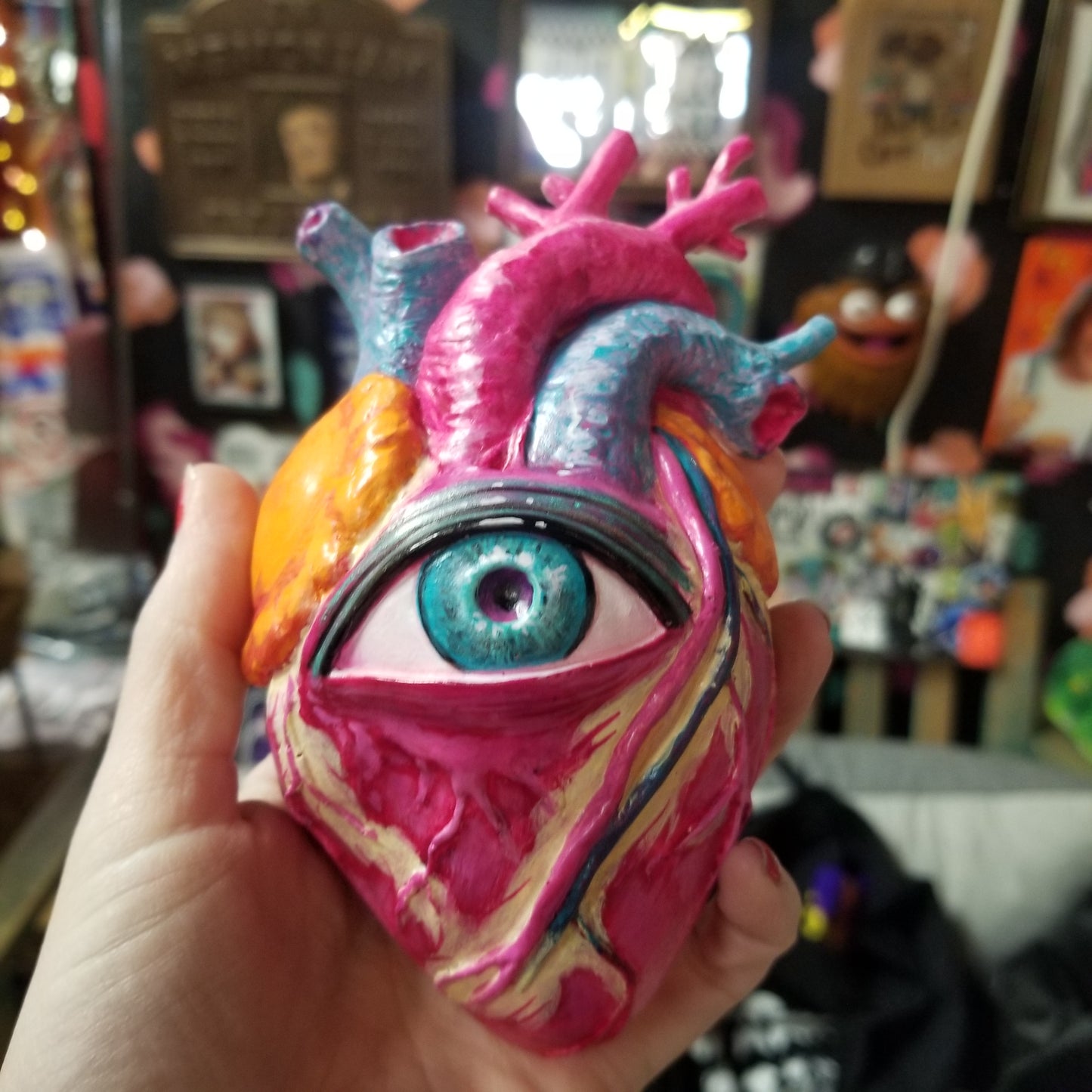 Hand Sculpted Anatomical Heart Wall Hanging
