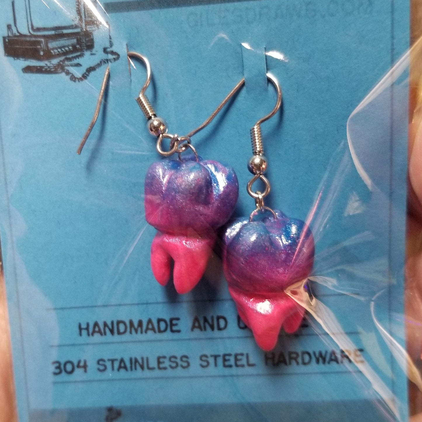 Tooth EARRINGS by Giles Crawford
