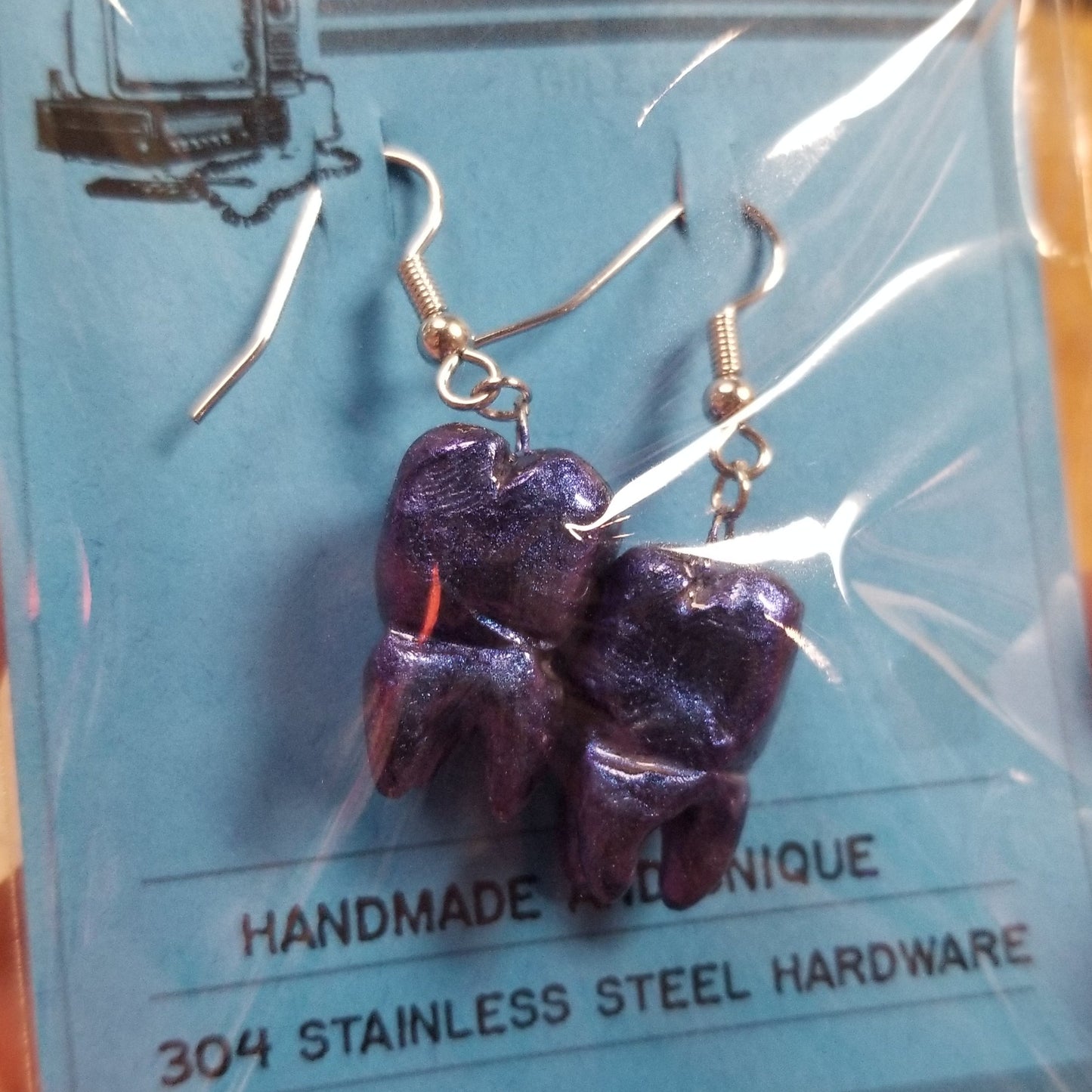 Tooth EARRINGS by Giles Crawford