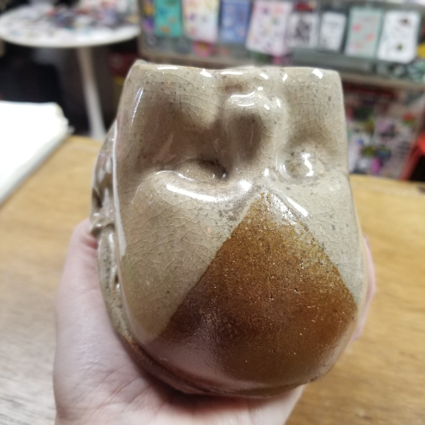 Tan w/ Brown Triangle on Forehead Ceramic Beeb Head MUG