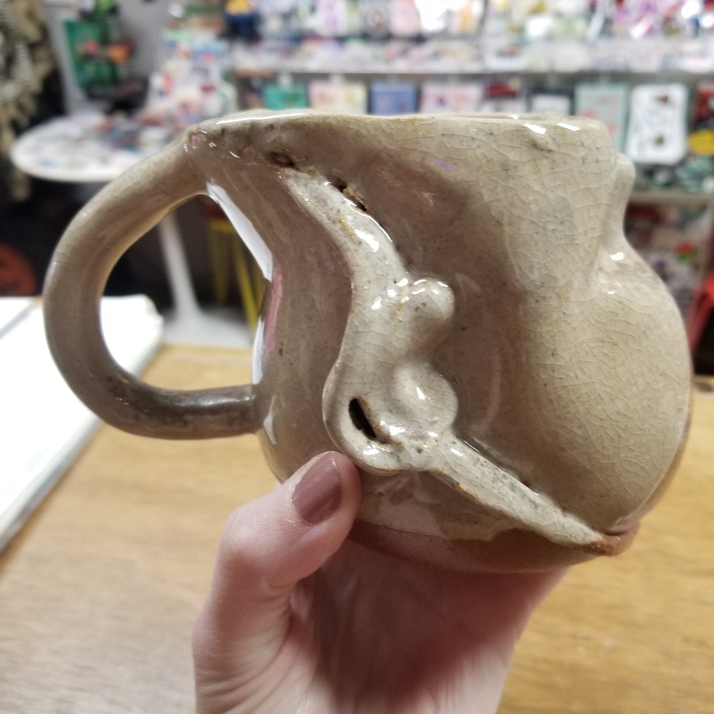Tan w/ Brown Triangle on Forehead Ceramic Beeb Head MUG