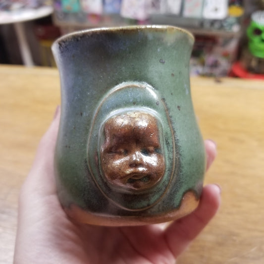Bluish Green Beeb CUP/VASE