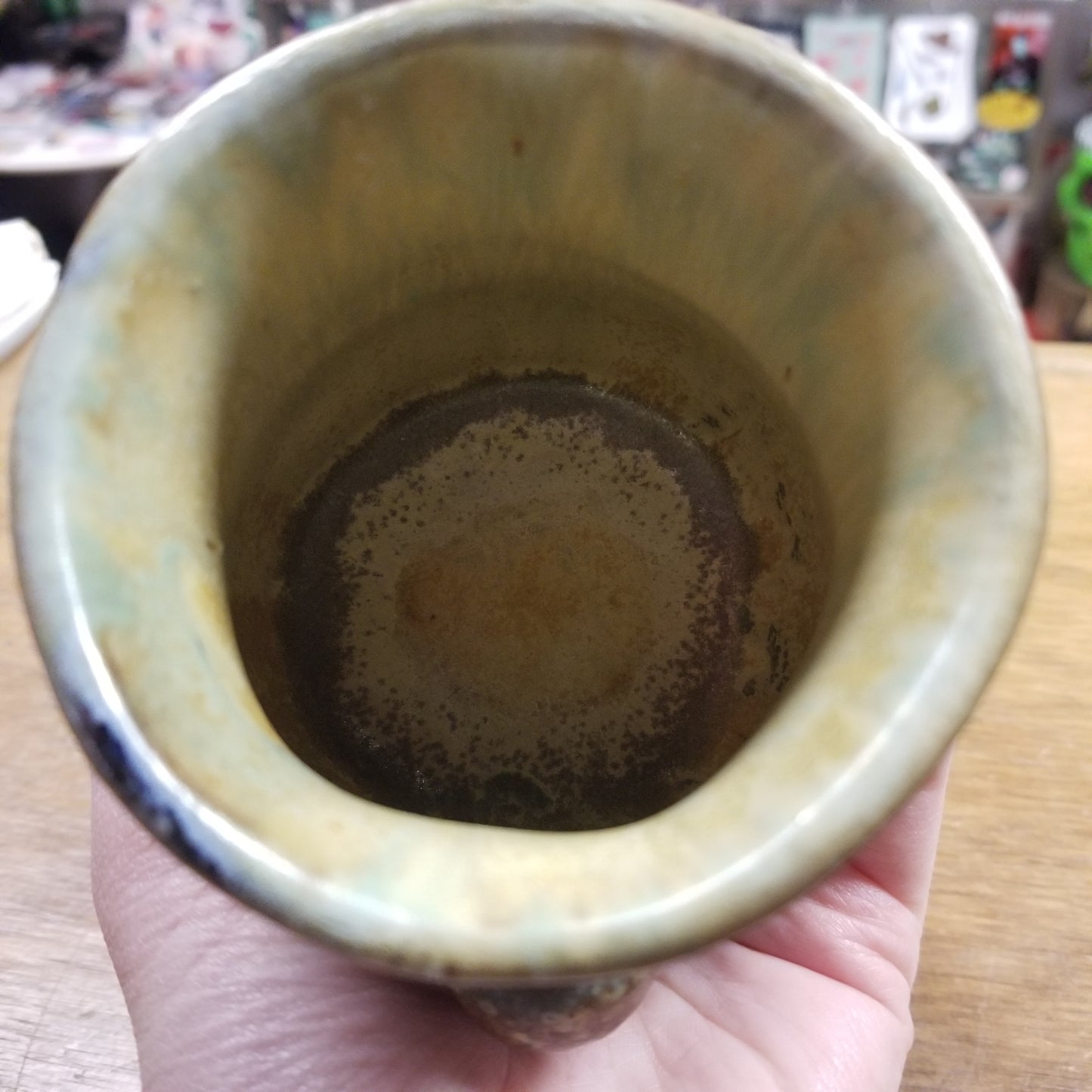 Bluish Green Beeb CUP/VASE