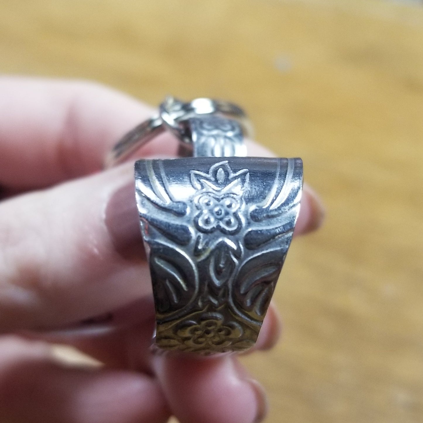Heart KEYCHAIN Made From Vintage Silverware