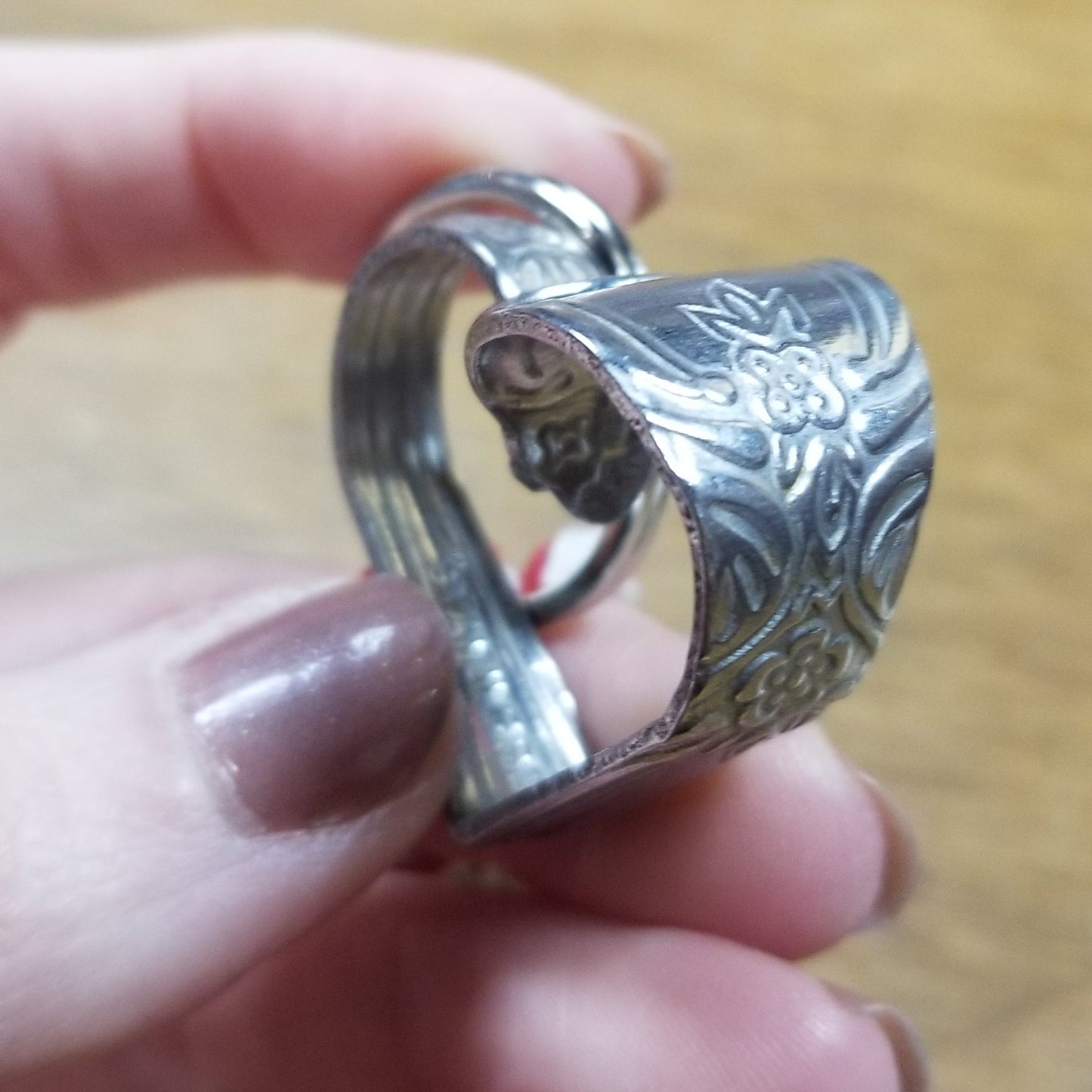 Heart KEYCHAIN Made From Vintage Silverware