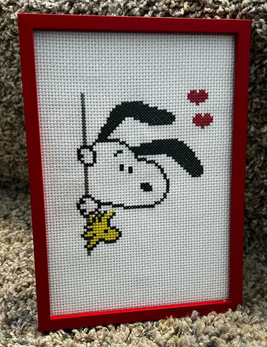 Snoop & Woods Framed Cross-Stitch