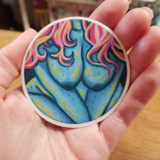 Blue Body STICKER by Obeillustration