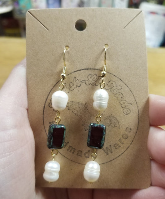 Freshwater Pearls and Stones EARRiNGS by Lavish-Li Made