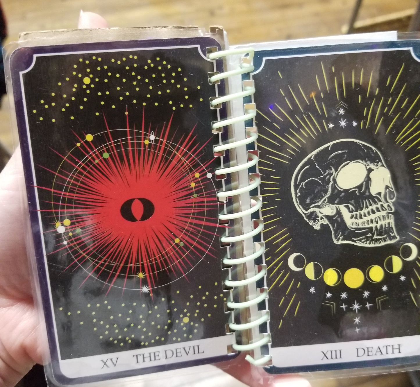 Upcycled Tarot Card Death/The Devil Mini NOTEBOOKs
