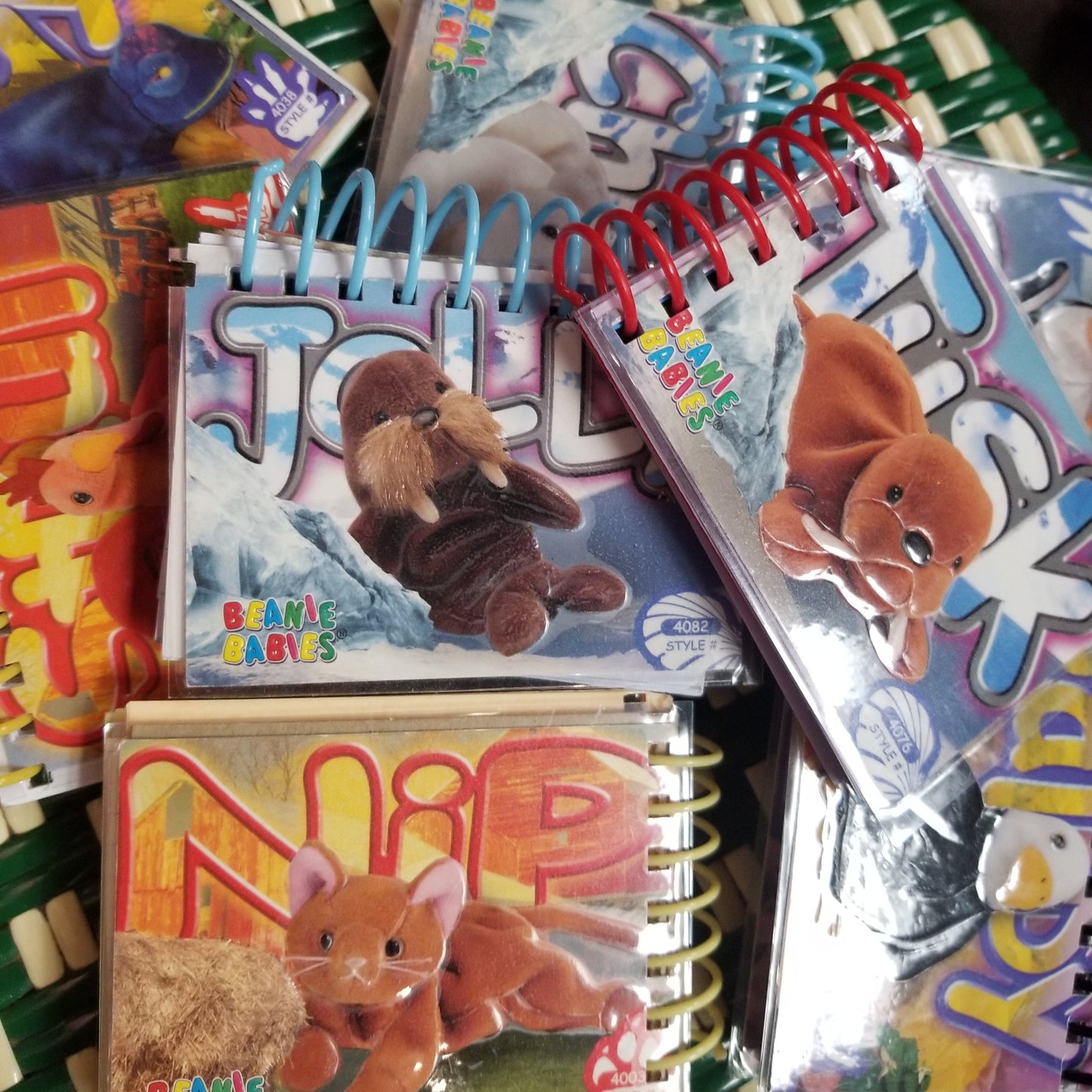 Upcycled Beanie Baby Mini Trading Card NOTEBOOKs