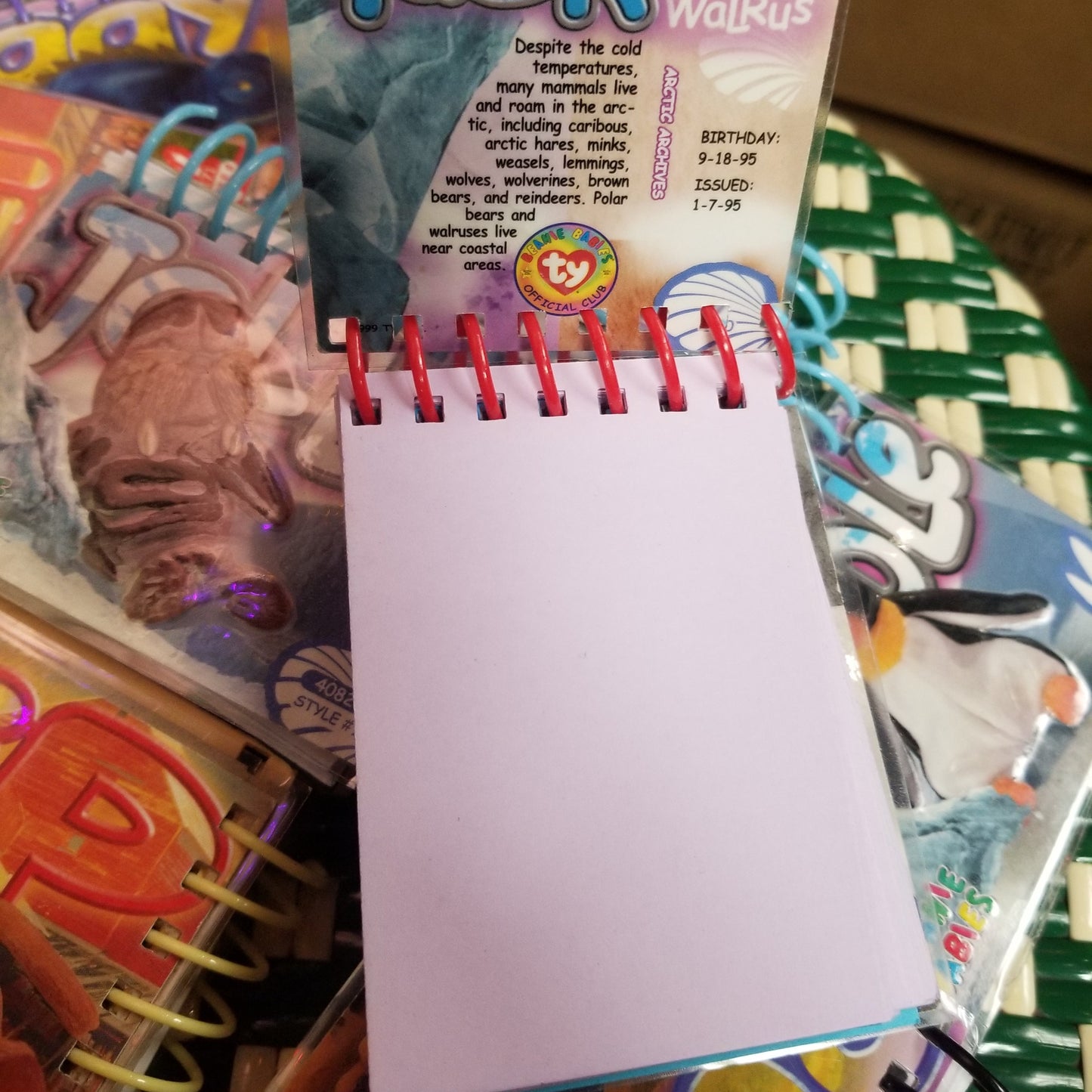 Upcycled Beanie Baby Mini Trading Card NOTEBOOKs