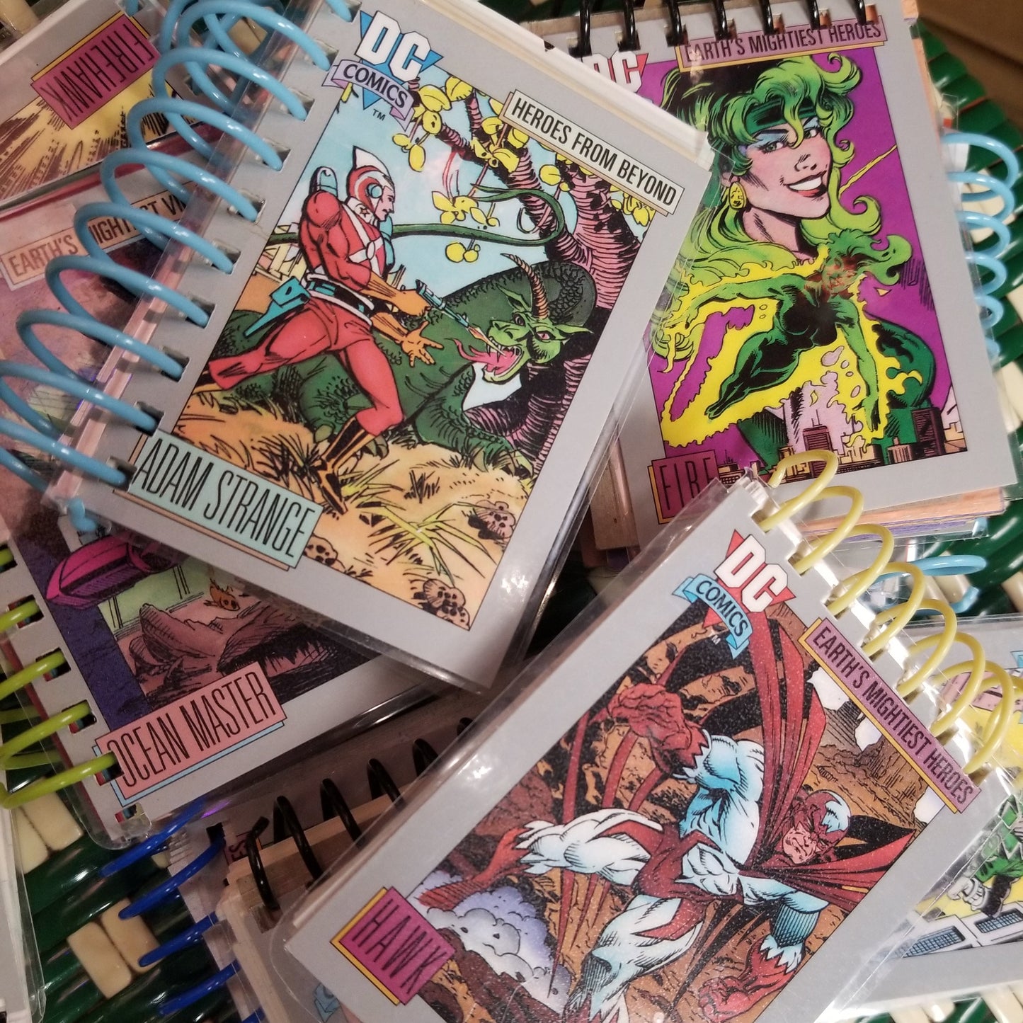 Upcycled DC Mini Trading Card NOTEBOOKs