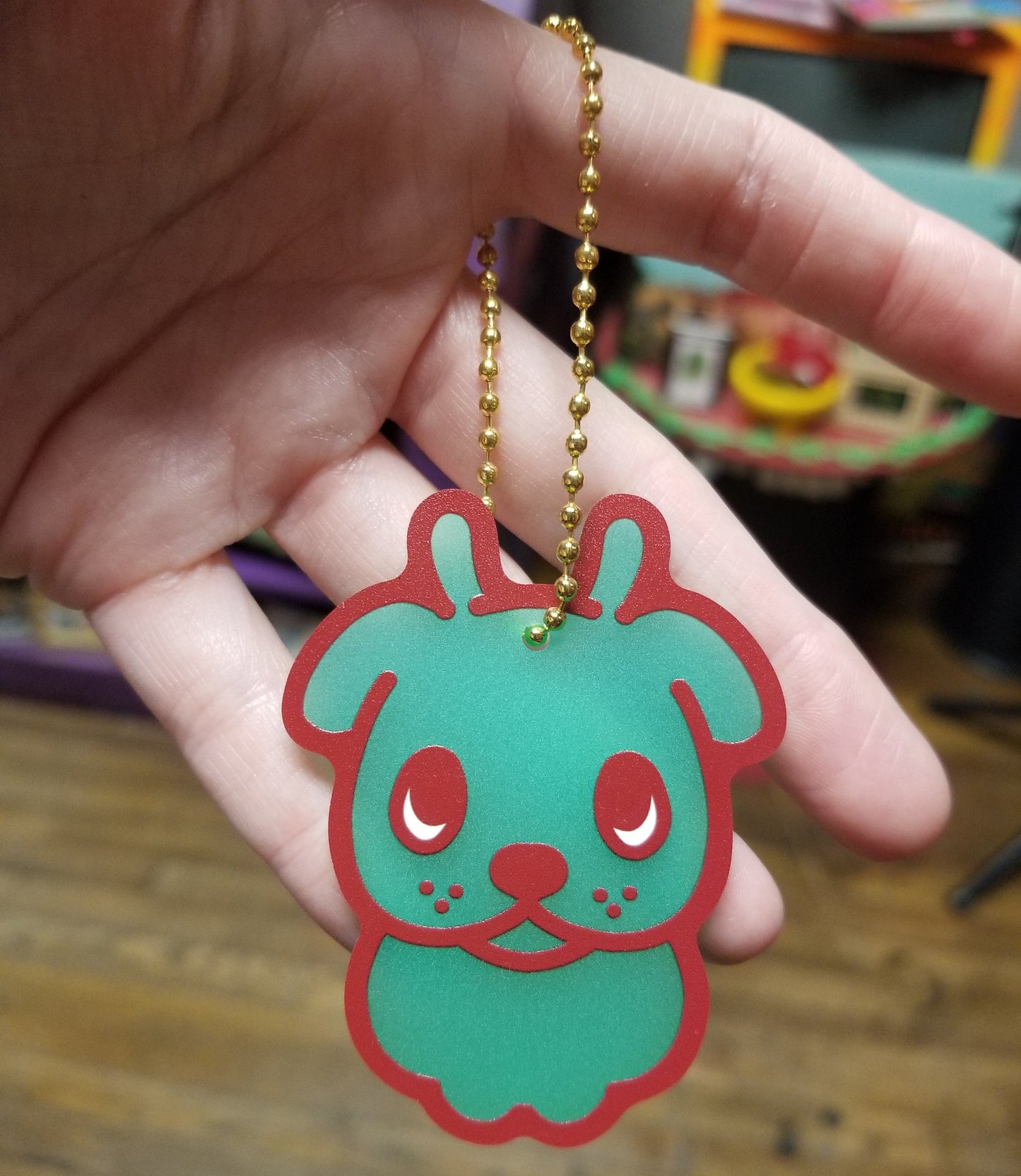 Alien Dog Frosted Acrylic KEYCHAiN