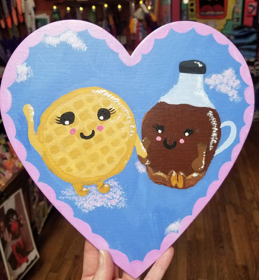 Waffle and Syrup Heart PAINTING