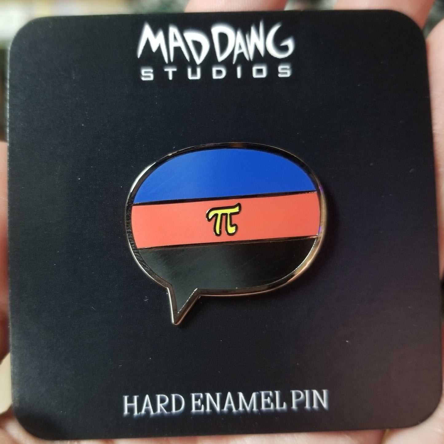 Original Polyamorous Pride Flag Speech Bubble ENAMEL PIN