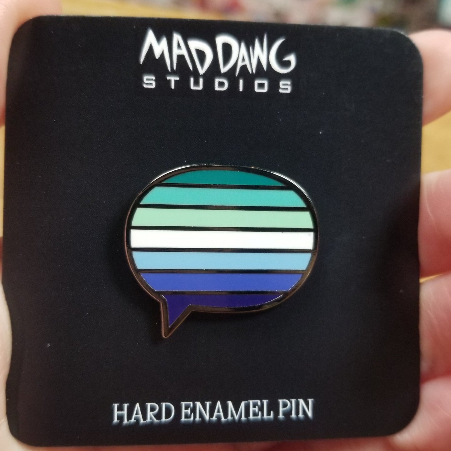 Men Loving Men Pride Flag Speech Bubble ENAMEL PIN
