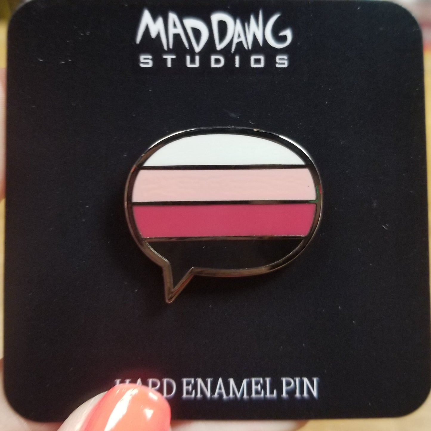 Transfemme Pride Flag Speech Bubble ENAMEL PIN