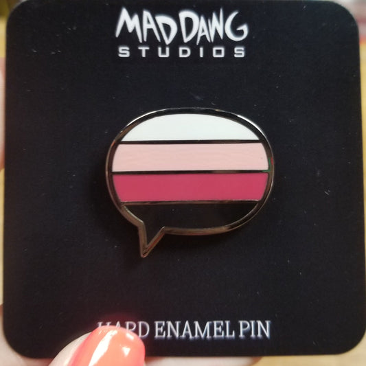 Transfemme Pride Flag Speech Bubble ENAMEL PIN