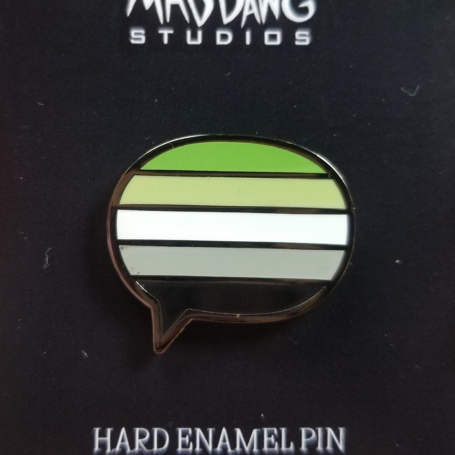 Aromantic Pride Flag Speech Bubble ENAMEL PIN