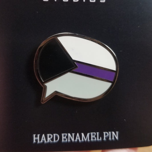 Demisexual Pride Flag Speech Bubble ENAMEL PIN