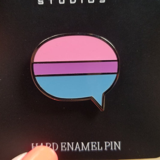 Bisexual Pride Flag Speech Bubble ENAMEL PIN
