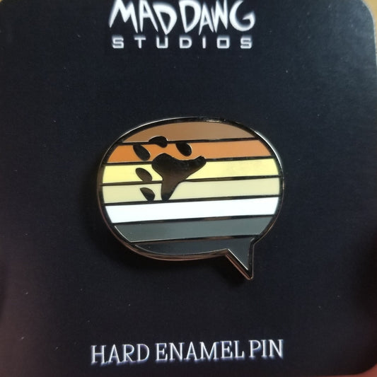 Bear Pride Flag Speech Bubble ENAMEL PIN