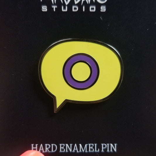 Intersex Pride Flag Speech Bubble ENAMEL PIN