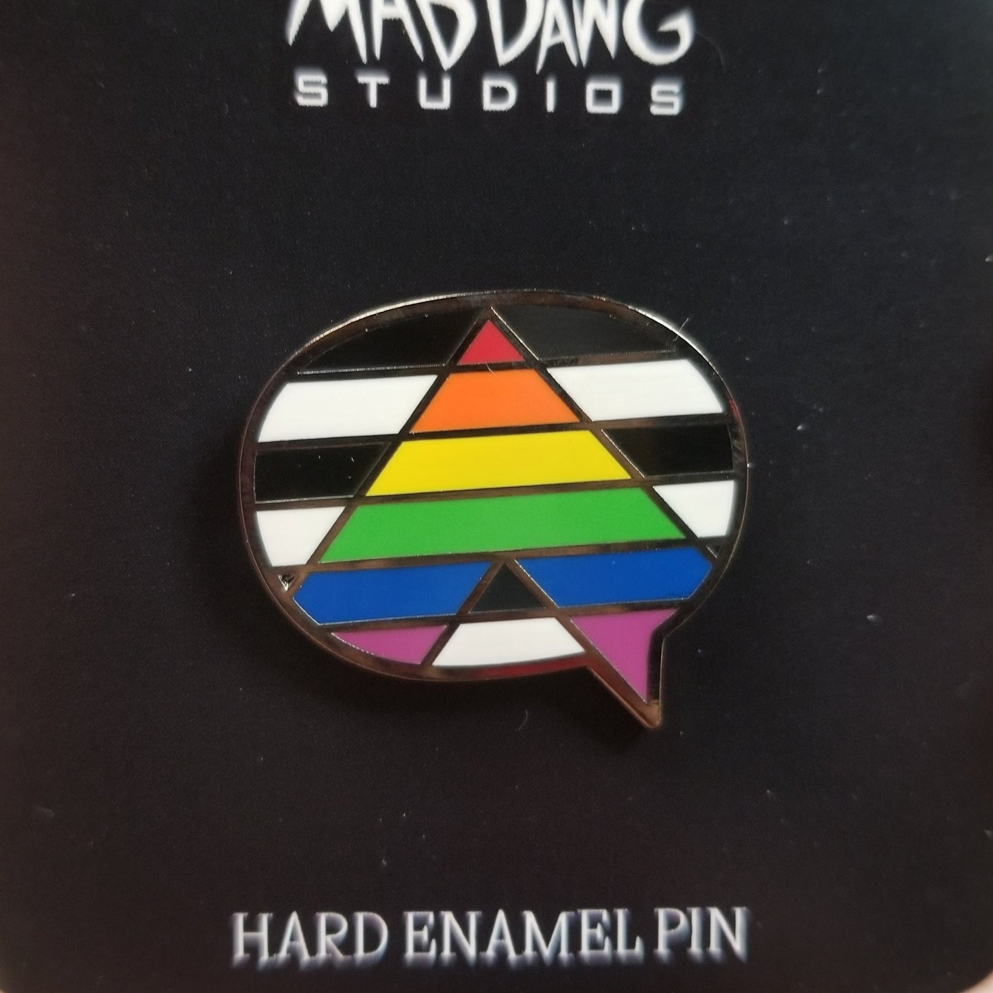 Ally Pride Flag Speech Bubble ENAMEL PIN