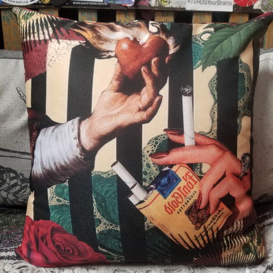 Burning Heart Collage PILLOW