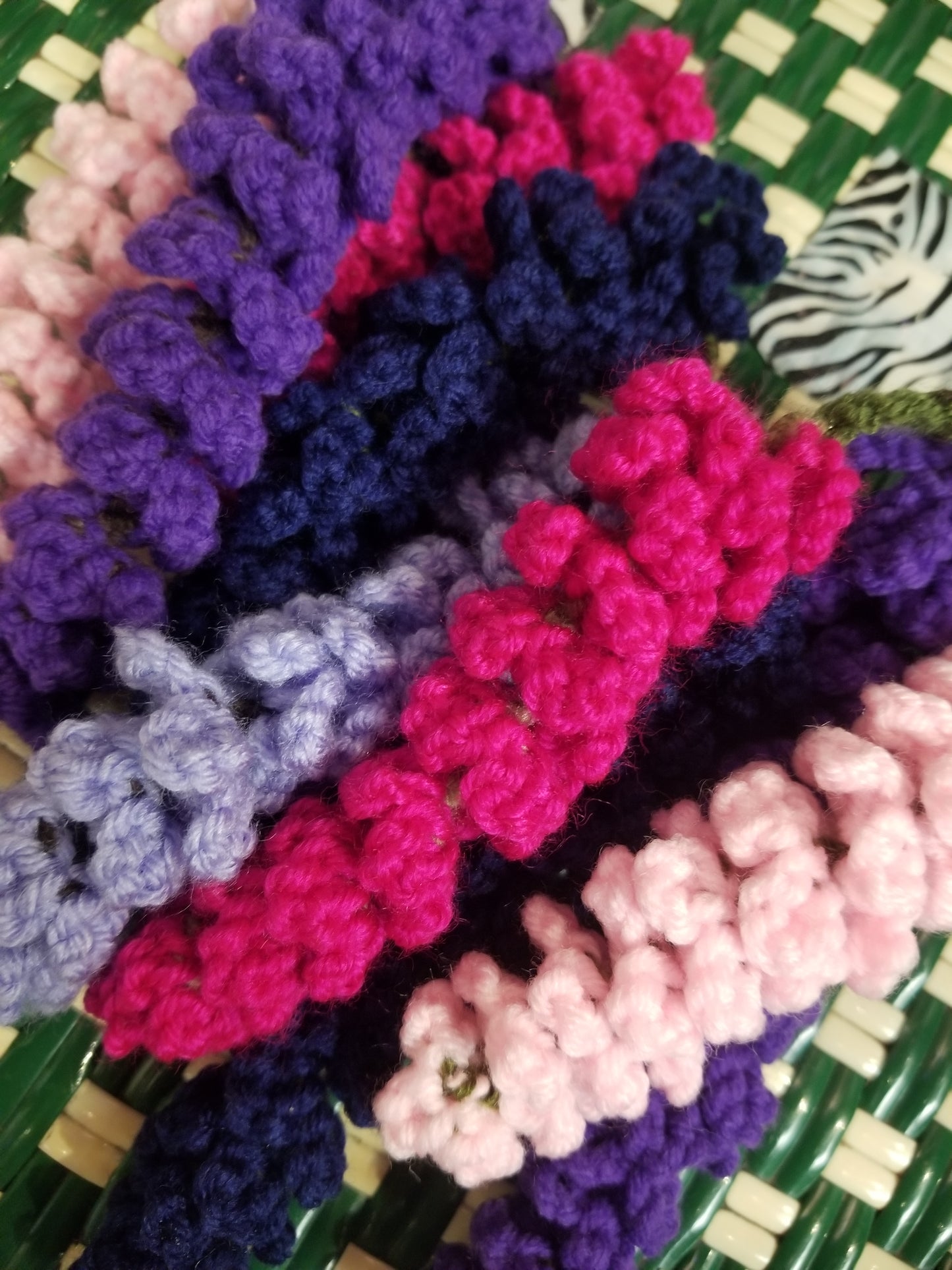 Crochet Wisteria Garland Horizontal