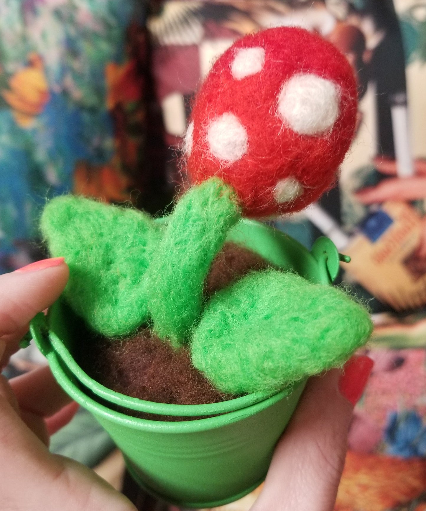 Felted Plumber Plants by @draculadco