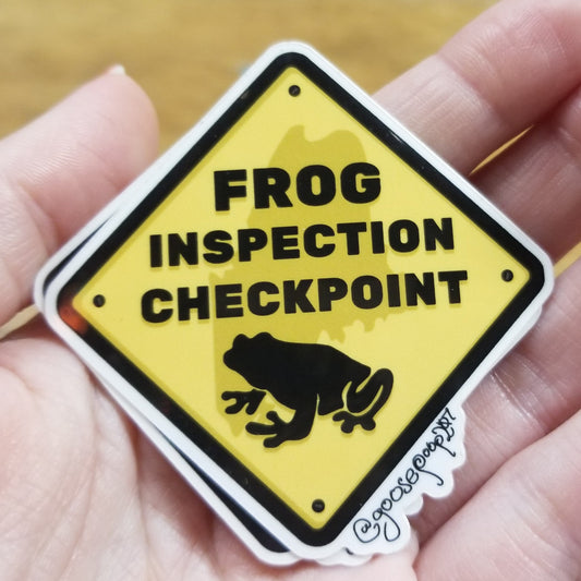 Frog Inspection Checkpoint STICKER