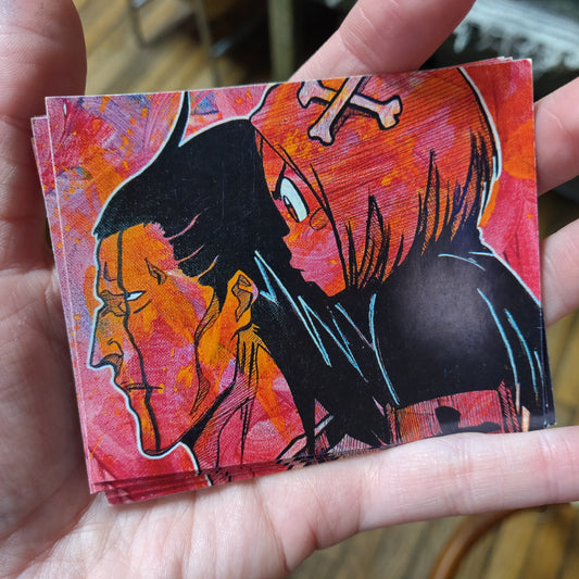 Two In Profile STICKER