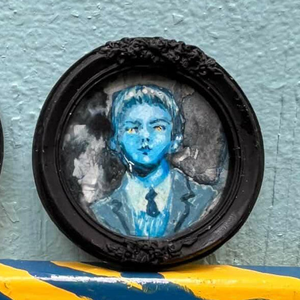 Blue Boy Original Small Framed Original PAINTING