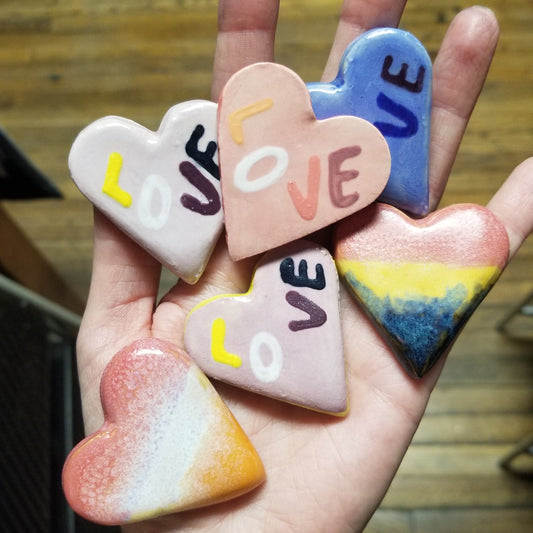 Tiny Ceramic Hearts