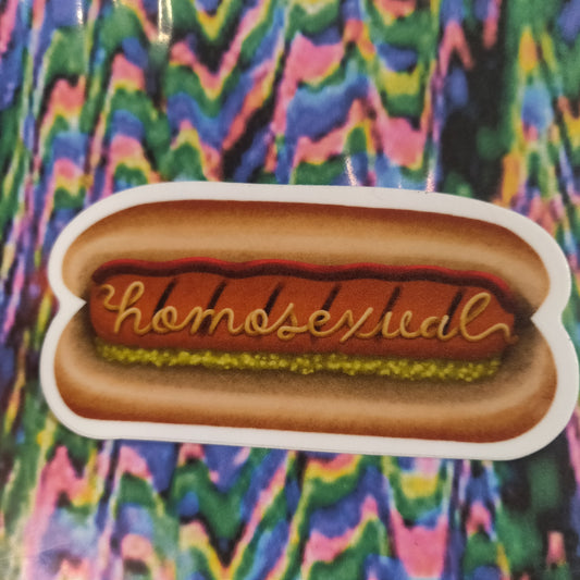 Homosexual Hotdog STICKER