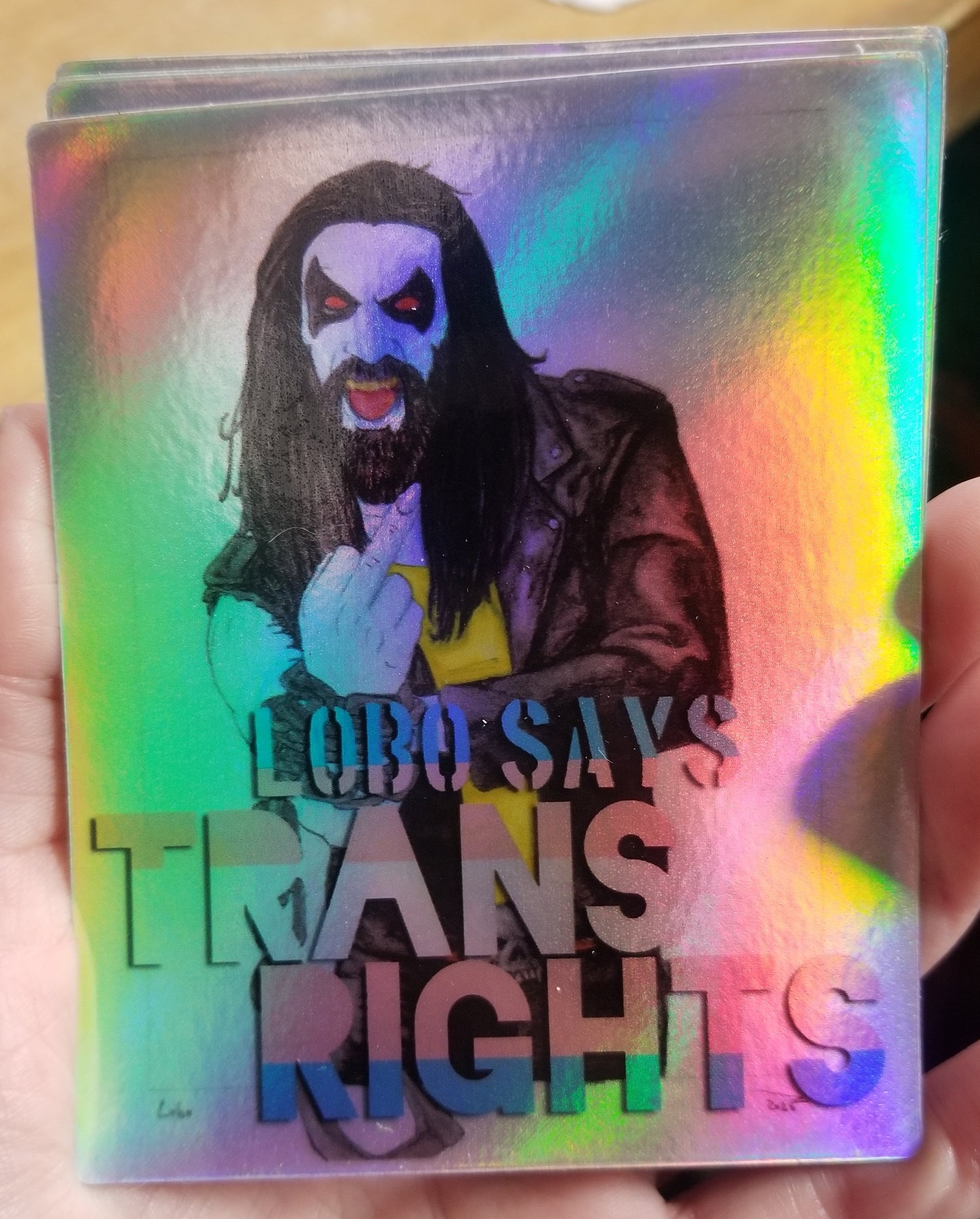 Lobo Says Trans Rights STICKER by Christopher Walter Art
